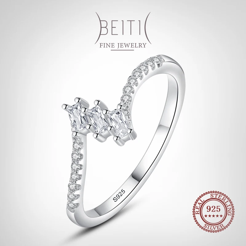 Beitil Sparkling Clear Zircon Wave Trapezoid Clear 925 Sterling Silver Rings For Women Minimalist Fine Jewelry 2021 New Style
Beitil Sparkling Clear Zircon Wave Trapezoid Clear 925 Sterling Silver Rings For Women Minimalist Fine Jewelry 2021 New Style