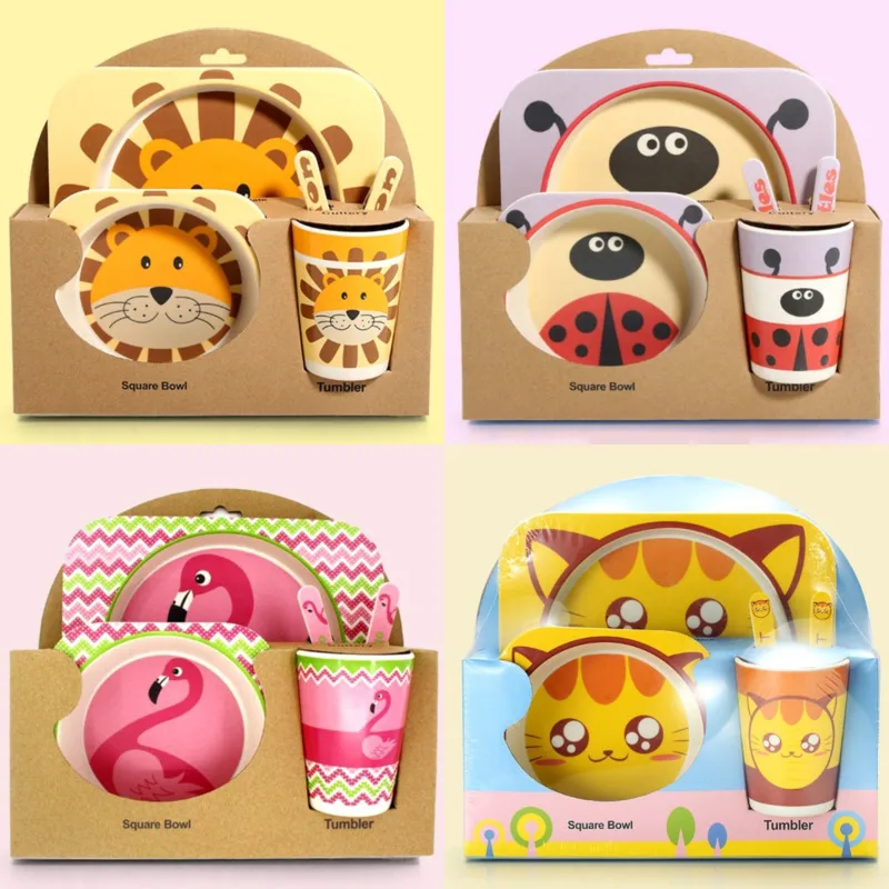 5Pcs/Set Bamboo Baby Dishes Set Bowl+Spoon+Fork Feeding Food Tableware Eco-friendly Cartoon Aniaml Kid Feeding Bowl Dinner Plate
5Pcs/Set Bamboo Baby Dishes Set Bowl+Spoon+Fork Feeding Food Tableware Eco-friendly Cartoon Aniaml Kid Feeding Bowl Dinner Plate