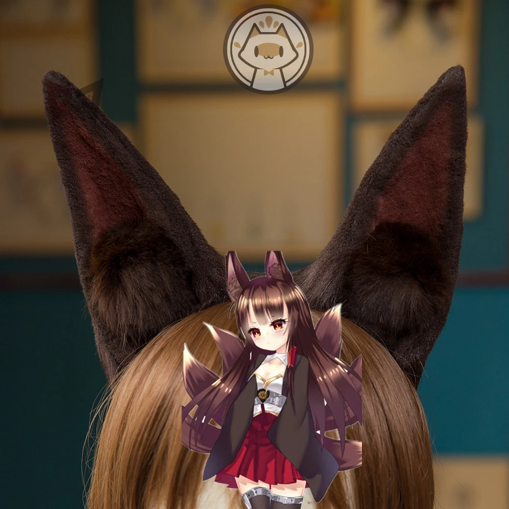 Новый ручной работы акаджи каэде уши обруч для волос Azur Lane Косплэй раза Стиль с