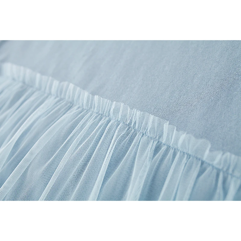 Female Small Fresh Retro Dress Solid Color Mesh Splicing Vestidos Women's Summer Loose Mid-length Cotton Round Neck Dress L68
Female Small Fresh Retro Dress Solid Color Mesh Splicing Vestidos Women's Summer Loose Mid-length Cotton Round Neck Dress L68