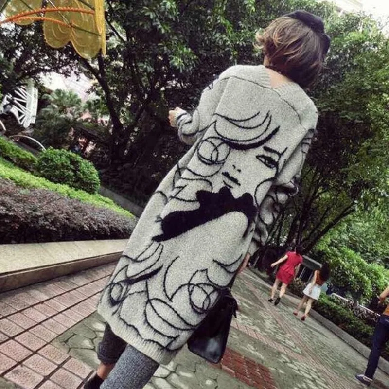 Knitted Sweater Long Cardigan Woman Wool Korean Fashion Sweaters Gray Ladies Female Clothes 2020 Art Beauty
Knitted Sweater Long Cardigan Woman Wool Korean Fashion Sweaters Gray Ladies Female Clothes 2020 Art Beauty