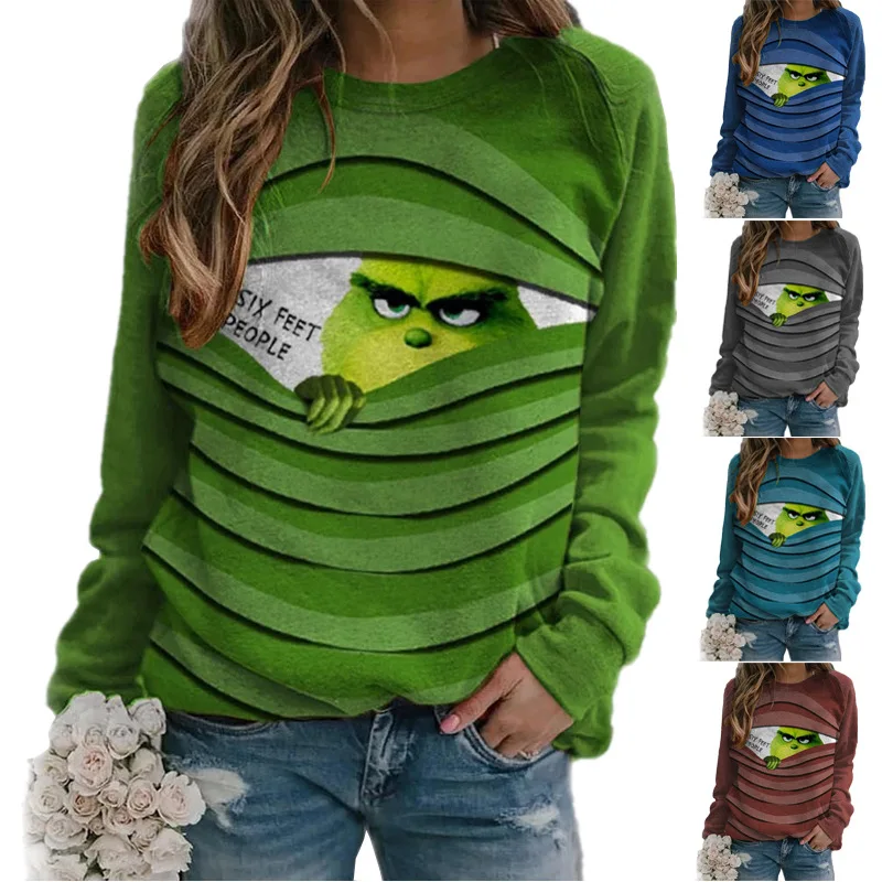 Christmas Women's Funny Pullover O-Neck Long Sleeve Loose Printing Oversized T-shirt Festival Humor Anime Y2k Woman Tshirts Tops
Christmas Women's Funny Pullover O-Neck Long Sleeve Loose Printing Oversized T-shirt Festival Humor Anime Y2k Woman Tshirts Tops