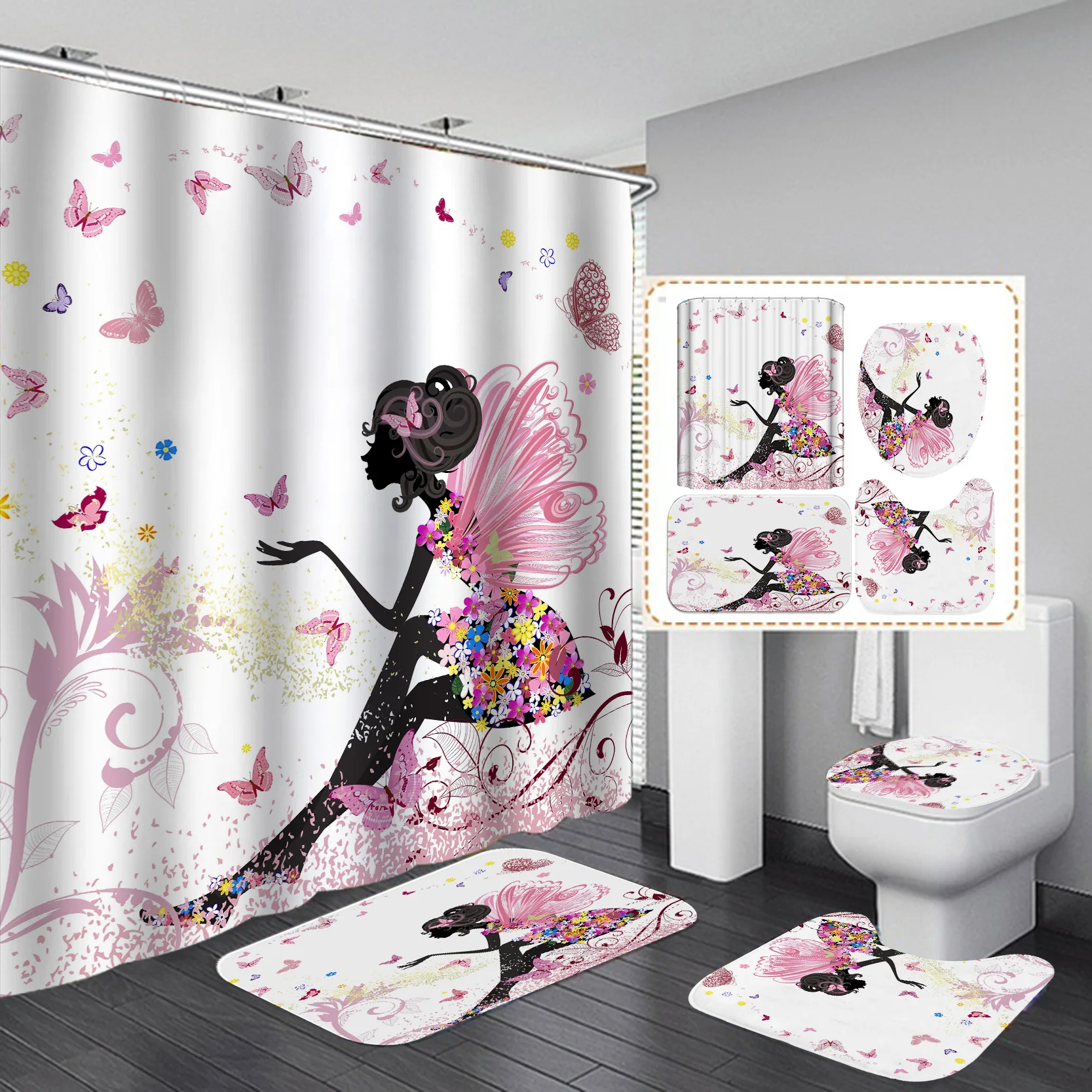 POD Customized Photo Polyester Waterproof Bathroom 150*180cm Shower Curtain With Hooks
POD Customized Photo Polyester Waterproof Bathroom 150*180cm Shower Curtain With Hooks