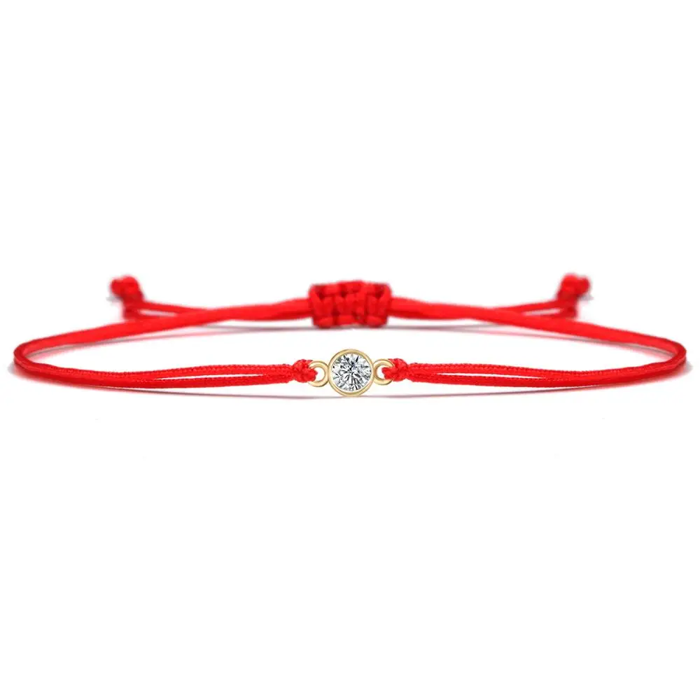 Round Cubic Zirconia Stone Red String Simple Handmade Bracelet Women Girl 2020 New Fashion Mini CZ Charm Adjustable Jewelry Gift
Round Cubic Zirconia Stone Red String Simple Handmade Bracelet Women Girl 2020 New Fashion Mini CZ Charm Adjustable Jewelry Gift