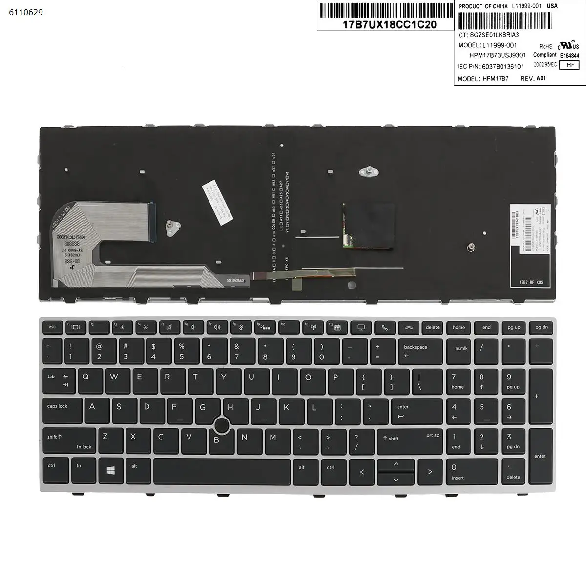 Сменная Клавиатура для ноутбука HP EliteBook 850, G5, 755, G5, 850, G6, ZBook 15u, G5, Серебристая Рамка, черные клавиши
Сменная Клавиатура для ноутбука HP EliteBook 850, G5, 755, G5, 850, G6, ZBook 15u, G5, Серебристая Рамка, черные клавиши
