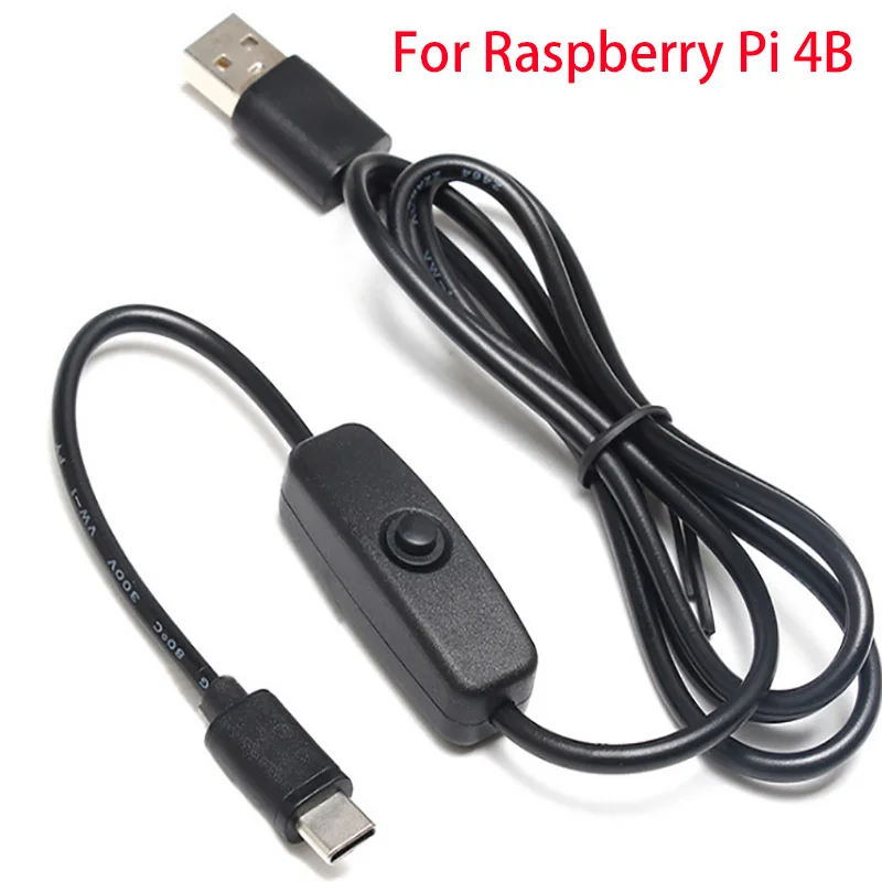 For Raspberry Pi 4 Power Cable USB Type C Charging Cable for RPI 4 Model B 5V3A with ON/OFF Switch Micro USB To DC Cable
For Raspberry Pi 4 Power Cable USB Type C Charging Cable for RPI 4 Model B 5V3A with ON/OFF Switch Micro USB To DC Cable