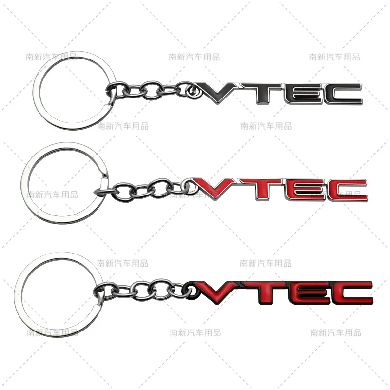 

Metal VTEC Logo Keychain Keyring for Honda VTEC Accord CRV FIT CIVIC CRV SUV Crosstour SPIRIOR CITY cb400 CRIDER JADE ODYSSEY