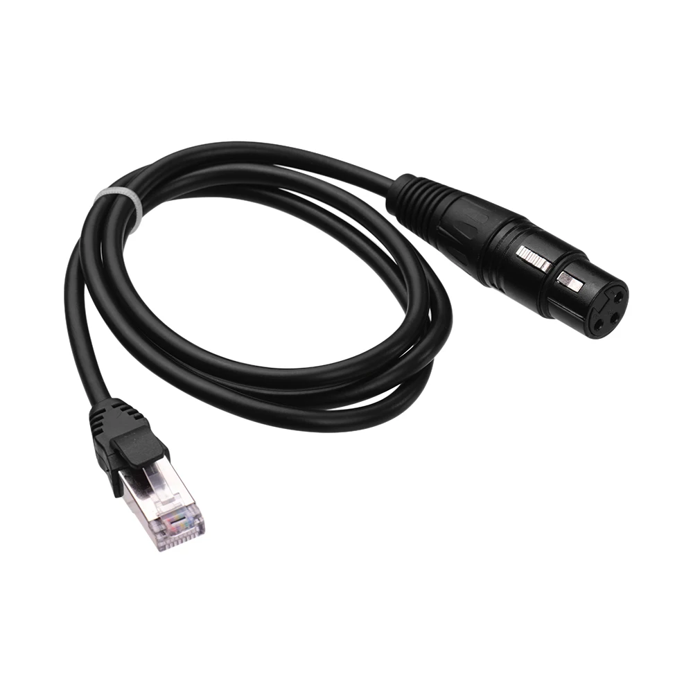 RJ45 мужской сетевой разъем для 3-Pin Mini XLR Женский удлинитель DMX512 кабель сценический студийный кабели провода серебро/черный Цвета
RJ45 мужской сетевой разъем для 3-Pin Mini XLR Женский удлинитель DMX512 кабель сценический студийный кабели провода серебро/черный Цвета