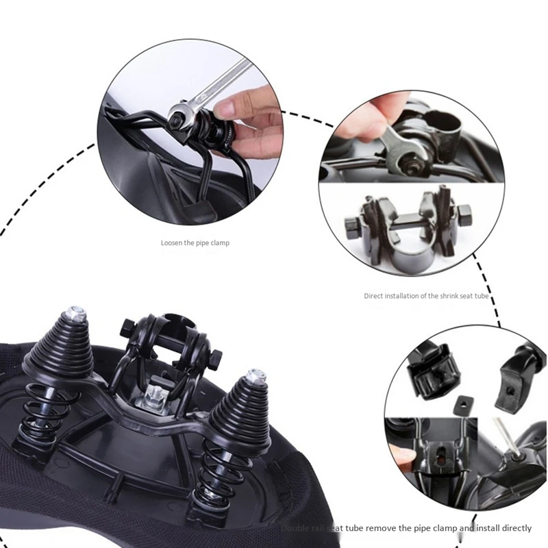 Most Comfortable Bike Seat - Wide Oversized Bicycle Saddle Super Soft Universal Fit for Exercise Bike and Outdoor Bikes
Most Comfortable Bike Seat - Wide Oversized Bicycle Saddle Super Soft Universal Fit for Exercise Bike and Outdoor Bikes