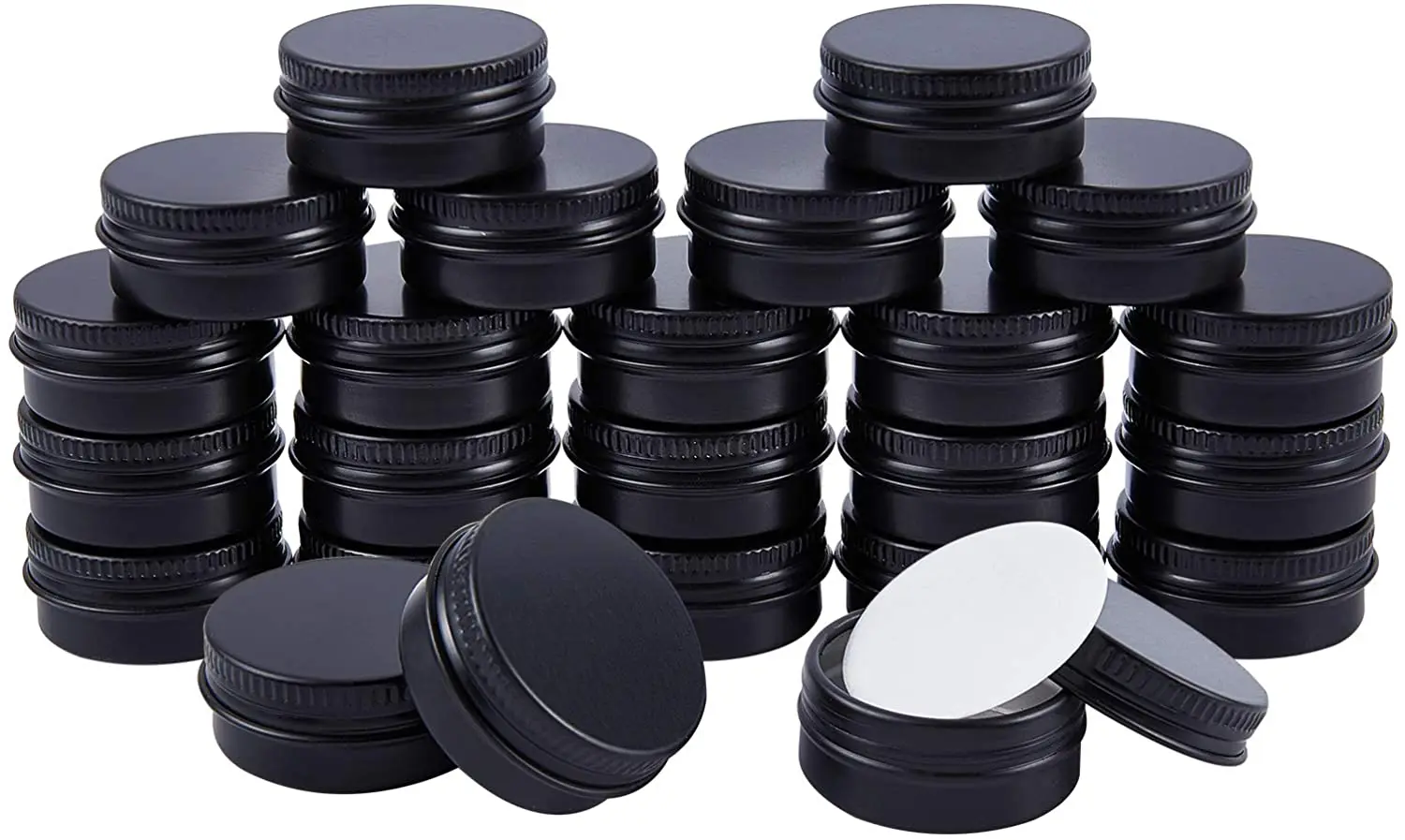 24 Pcs 10ml Round Aluminum Tins Jars, Metal Storage Containers Black Travel Empty Aluminum Tins Cans with Screw Lid
24 Pcs 10ml Round Aluminum Tins Jars, Metal Storage Containers Black Travel Empty Aluminum Tins Cans with Screw Lid