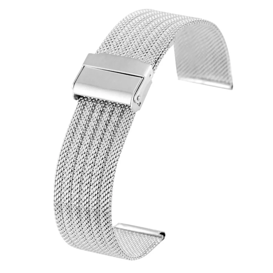 18/20/22/24mm Mesh Stainless Steel Watch Bands Silver/Black/Gold/Rose Gold Hook Buckle Watch Strap Replacements Band
18/20/22/24mm Mesh Stainless Steel Watch Bands Silver/Black/Gold/Rose Gold Hook Buckle Watch Strap Replacements Band