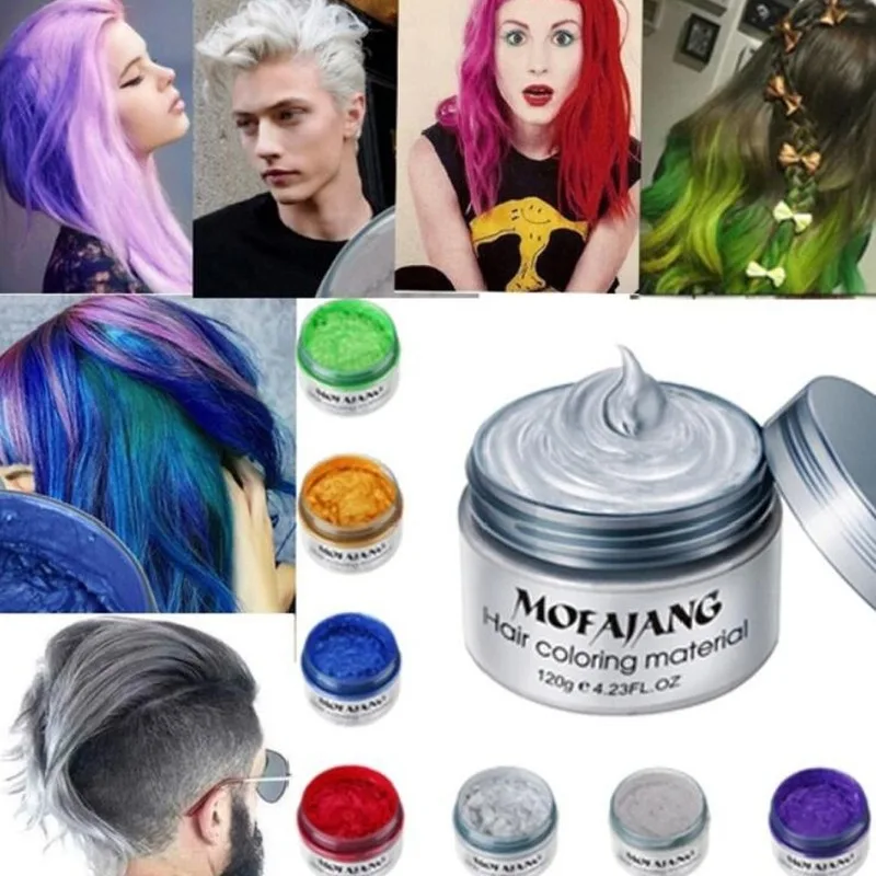 7 colors Disposable hair Color Wax Dye Dyer one-time molding paste Sliver Grandma Green Hair Dye Wax Mud Cream
7 colors Disposable hair Color Wax Dye Dyer one-time molding paste Sliver Grandma Green Hair Dye Wax Mud Cream