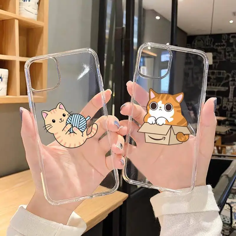 Cute cartoon cat Phone Case For iphone 13 12 11 8 7 plus mini x xs xr pro max Transparent soft
Cute cartoon cat Phone Case For iphone 13 12 11 8 7 plus mini x xs xr pro max Transparent soft