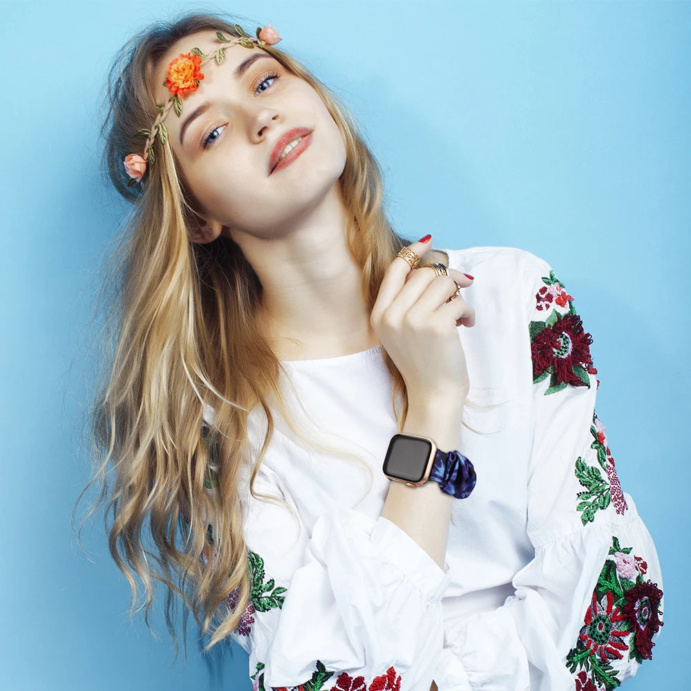 Женский эластичный ремешок для часов Apple Watch Band 38 мм 40 iwatch Series 6 5 4 3 2 1 SE