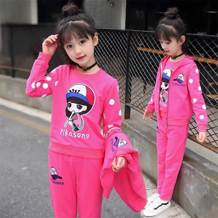 3pcs/lot Girls Clothing Set Cartoon Kids Hoodies Pants Kids Tracksuit For Girls Autumn Warm Clothing Sets Sport Suit 4 5 6 8 10T
3pcs/lot Girls Clothing Set Cartoon Kids Hoodies Pants Kids Tracksuit For Girls Autumn Warm Clothing Sets Sport Suit 4 5 6 8 10T