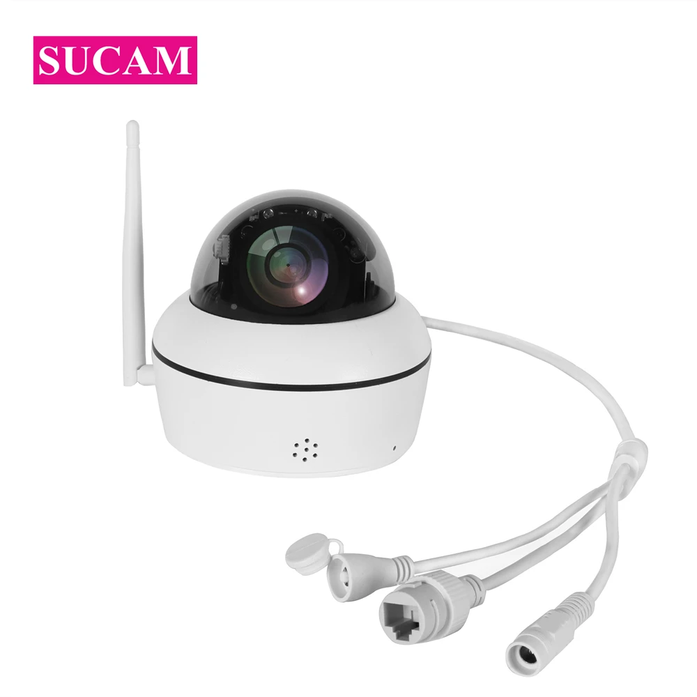 

5MP WiFi PTZ Mini Dome Camera Pan Tilt 4XZoom High Resolution Two Way Audio Infrared CMOS IP Security Camera CamHi APP 30M IR