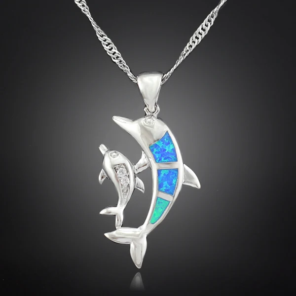 Blue Fire Opal Dolphin Fashion Jewelry Silver Plated Pendant for Women OP405
Blue Fire Opal Dolphin Fashion Jewelry Silver Plated Pendant for Women OP405