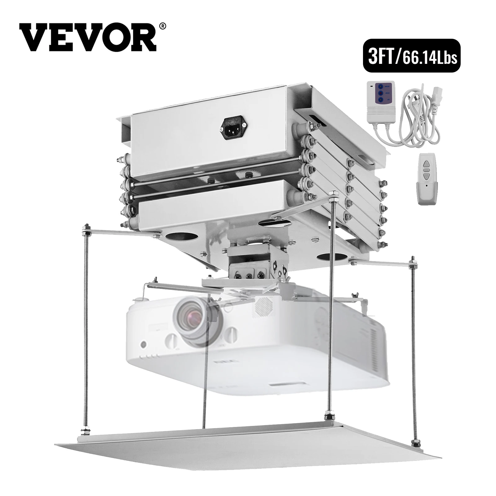 Подставка для проектора VEVOR, кронштейн с максимальной нагрузкой 30 кг, с дистанционным управлением, подходит для кинотеатров, 1 м
Подставка для проектора VEVOR, кронштейн с максимальной нагрузкой 30 кг, с дистанционным управлением, подходит для кинотеатров, 1 м