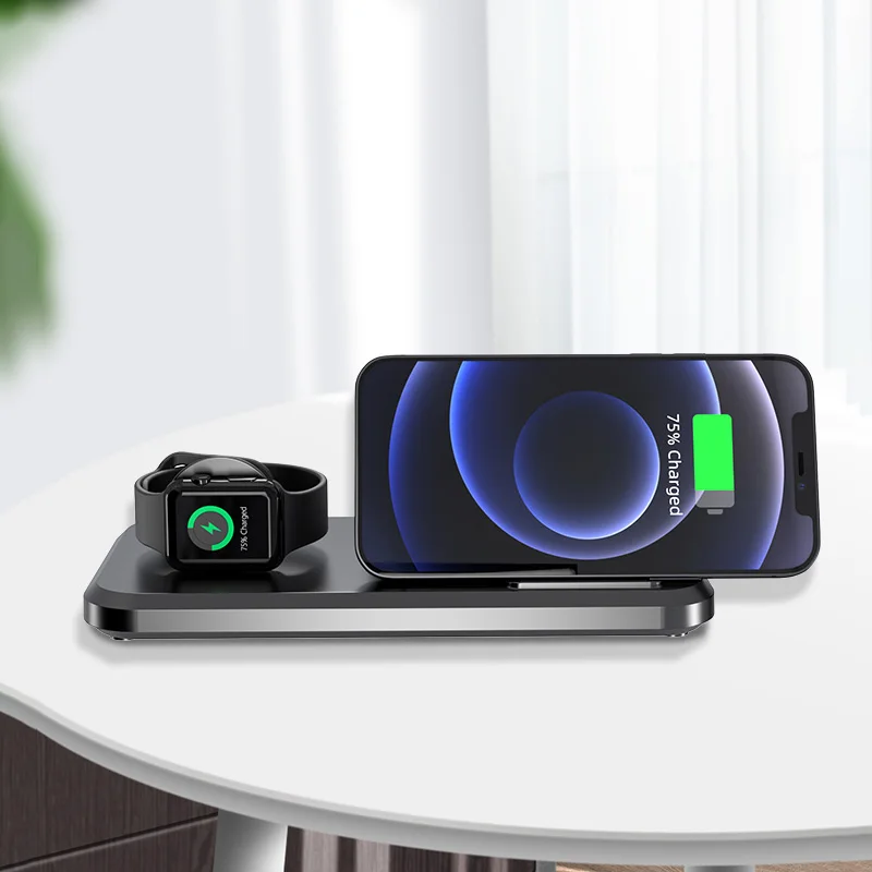 15W 3 In1 Wireless Charger For Apple Huawei Mobile Phone Headset Watch Wireless Fast Charging Folding Bracket Charging Dock
15W 3 In1 Wireless Charger For Apple Huawei Mobile Phone Headset Watch Wireless Fast Charging Folding Bracket Charging Dock