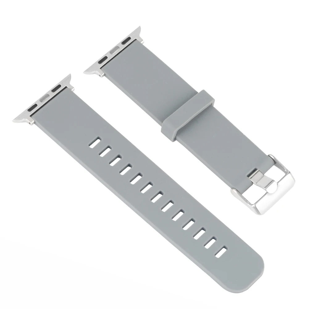 Comfortable Gray Silicone 38/42MM Watch Band Classic Strap for Apple Watches Series 1/2/3/4 Adjustable Pin Buckle Watches Strap
Comfortable Gray Silicone 38/42MM Watch Band Classic Strap for Apple Watches Series 1/2/3/4 Adjustable Pin Buckle Watches Strap