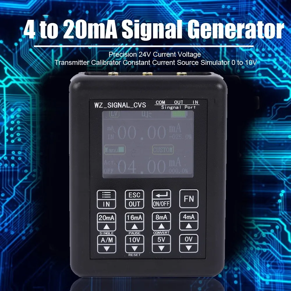 Precision 4-20mA 0-10V Signal Generator Process Controlling Signal Calibrator Constant Current Source 0-20mA Simulator
Precision 4-20mA 0-10V Signal Generator Process Controlling Signal Calibrator Constant Current Source 0-20mA Simulator