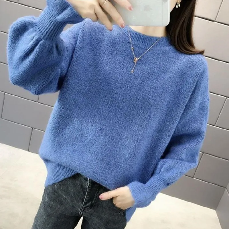 2021 Autumn Winter Women Soft Thick Warm Sweater Casual O Neck Solid Knitted Pullover Loose Flare Sleeve Elegant Basic Tops T205
2021 Autumn Winter Women Soft Thick Warm Sweater Casual O Neck Solid Knitted Pullover Loose Flare Sleeve Elegant Basic Tops T205