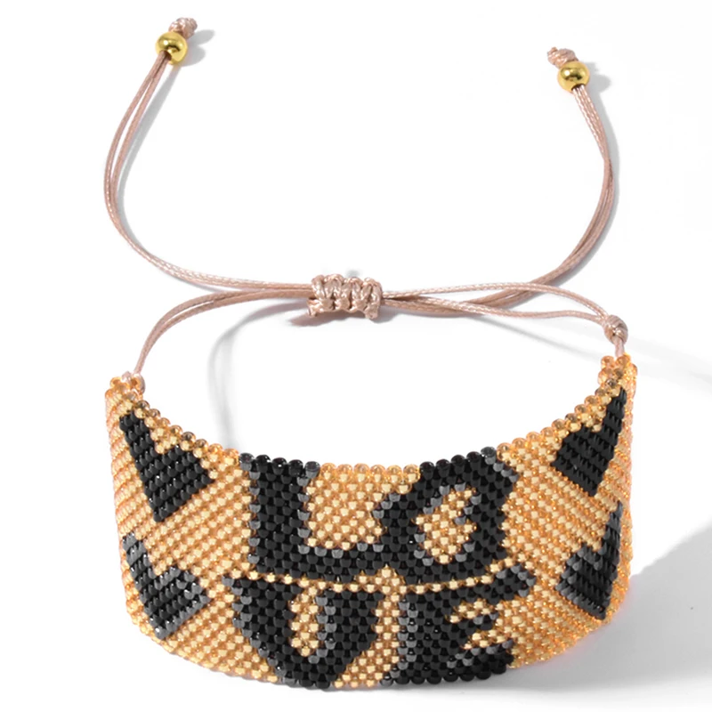 YAUKIA Miyuki Beaded Bracelet Gold Letter Love Bohemian Handmade Woven Armband Pulseras Mujer Moda 2021 New Simple Jewelry
YAUKIA Miyuki Beaded Bracelet Gold Letter Love Bohemian Handmade Woven Armband Pulseras Mujer Moda 2021 New Simple Jewelry