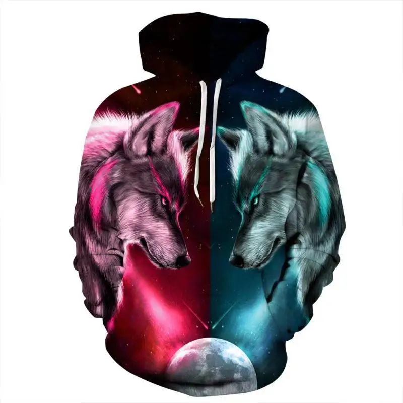 2021 Fashion Wolf King Autumn Men and Women 3D Animal Print Hoodie Cartoon Casual Sweater Fashion Sweater Long Sleeve Top
2021 Fashion Wolf King Autumn Men and Women 3D Animal Print Hoodie Cartoon Casual Sweater Fashion Sweater Long Sleeve Top