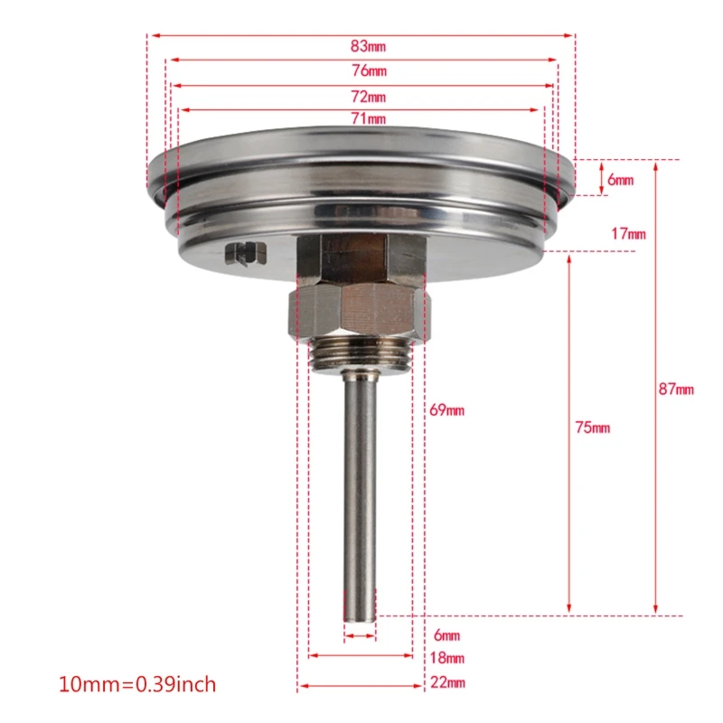 3" Stainless Steel Heavy Duty Analog Temperature Gauge 1/2" NPT Thread BBQ Smoker Pit Thermometer
3" Stainless Steel Heavy Duty Analog Temperature Gauge 1/2" NPT Thread BBQ Smoker Pit Thermometer