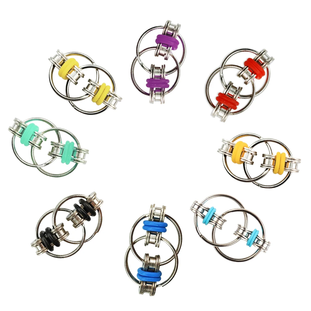 More Funny Sensory Toy Decompression Finger Spinner Bike Chain Fidget Metal Puzzle Keychain Give Children Best Enlightenment Toy
More Funny Sensory Toy Decompression Finger Spinner Bike Chain Fidget Metal Puzzle Keychain Give Children Best Enlightenment Toy