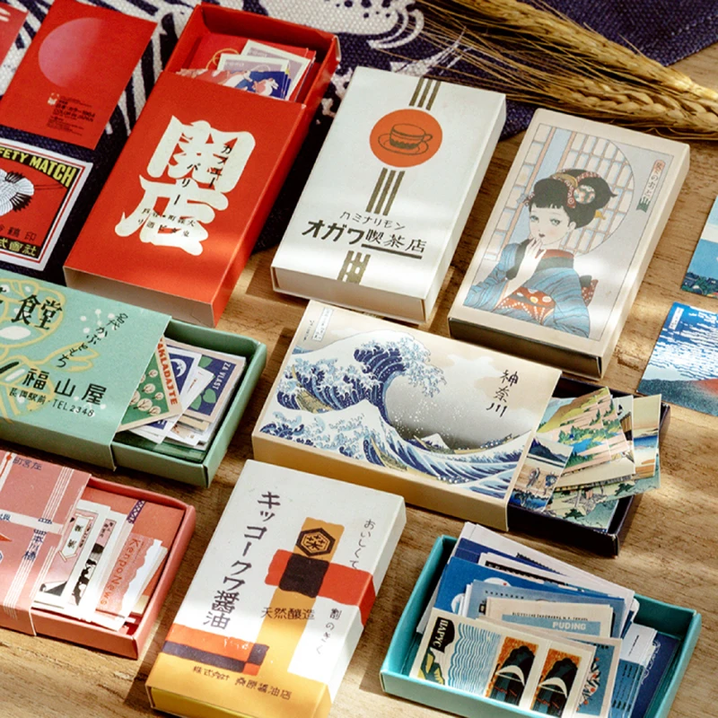 60pcs/box Matchbox Diary Stickers Retro Scrapbooking kawaii Stationery Japanese Style Album Office Accessories Art Supplie
60pcs/box Matchbox Diary Stickers Retro Scrapbooking kawaii Stationery Japanese Style Album Office Accessories Art Supplie