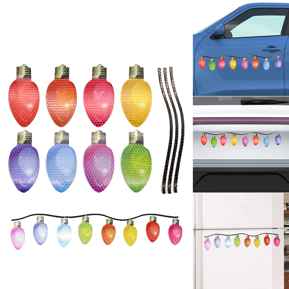 Christmas Car Decoration Stickers Magnetic Decal Refrigerator Magnets Light Bulb Santa Claus Snowman Reflective Sticker Gifts
Christmas Car Decoration Stickers Magnetic Decal Refrigerator Magnets Light Bulb Santa Claus Snowman Reflective Sticker Gifts