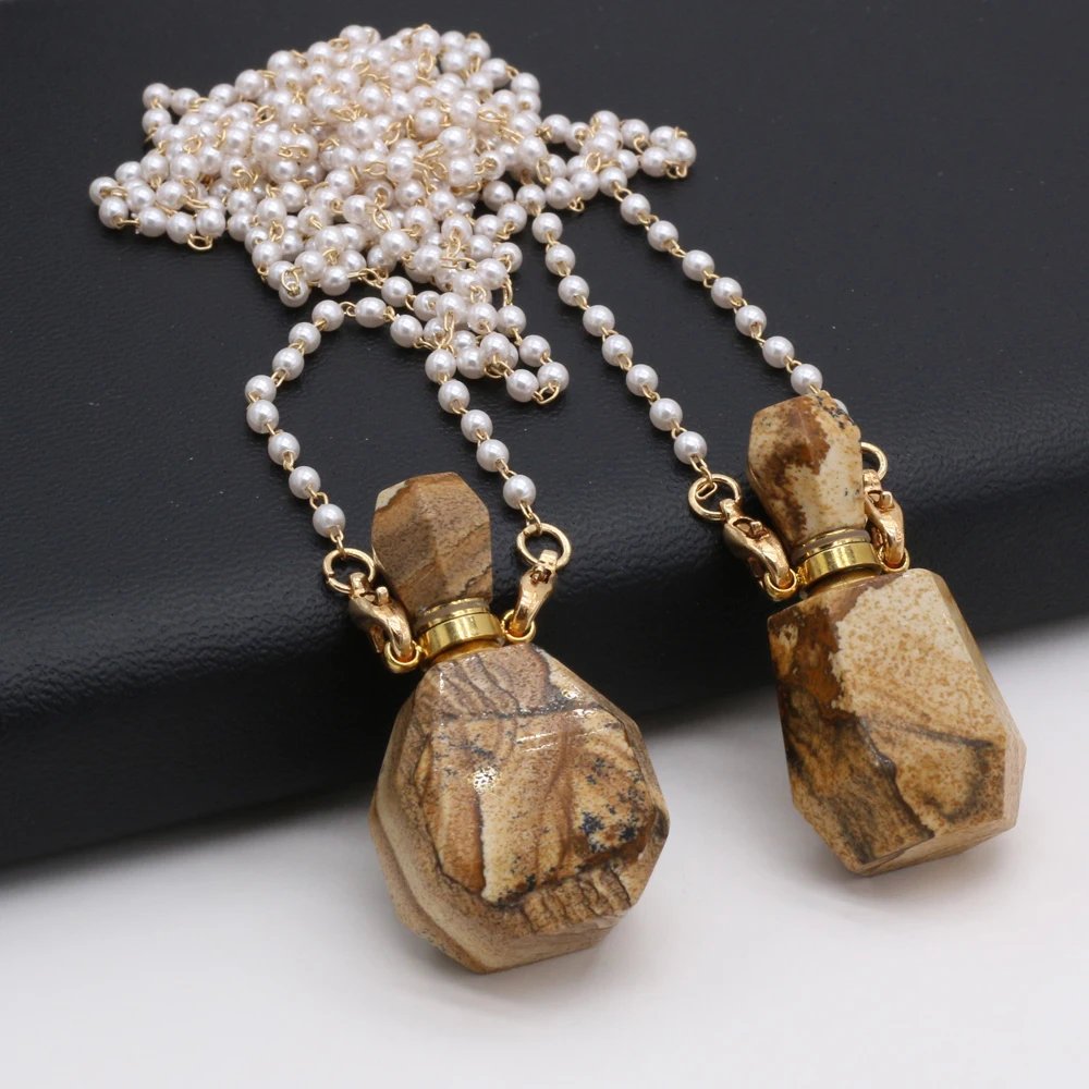 80cm Natural Essential Oil Diffuser Perfume Bottle Plus Two Glass Pearl Chain Picture Stone Necklace Pendant 20x38mm 20x37mm
80cm Natural Essential Oil Diffuser Perfume Bottle Plus Two Glass Pearl Chain Picture Stone Necklace Pendant 20x38mm 20x37mm