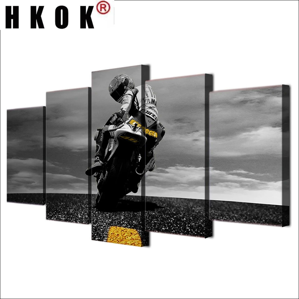 HKOK Modular Poster Painting Art Canvas Frame HD Printed Modern 5 Panels Motorcycle Racing Living Room Home Decor Wall Pictures
HKOK Modular Poster Painting Art Canvas Frame HD Printed Modern 5 Panels Motorcycle Racing Living Room Home Decor Wall Pictures