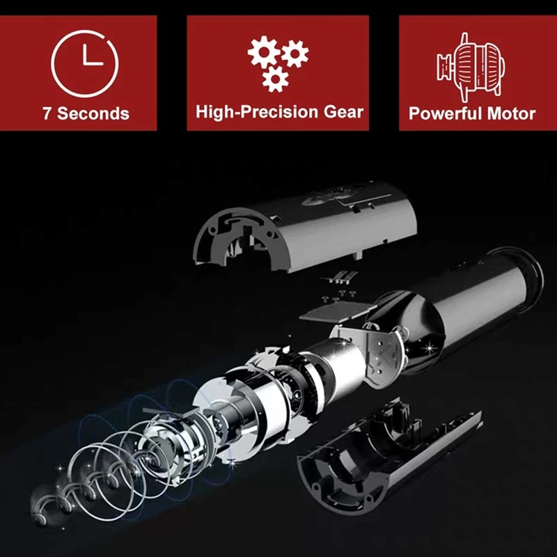 New Electric Wine Opener Rechargeable Cordless Stainless Steel Automatic Corkscrew Wine Opener with Foil Cutter Base, USB Charge
New Electric Wine Opener Rechargeable Cordless Stainless Steel Automatic Corkscrew Wine Opener with Foil Cutter Base, USB Charge