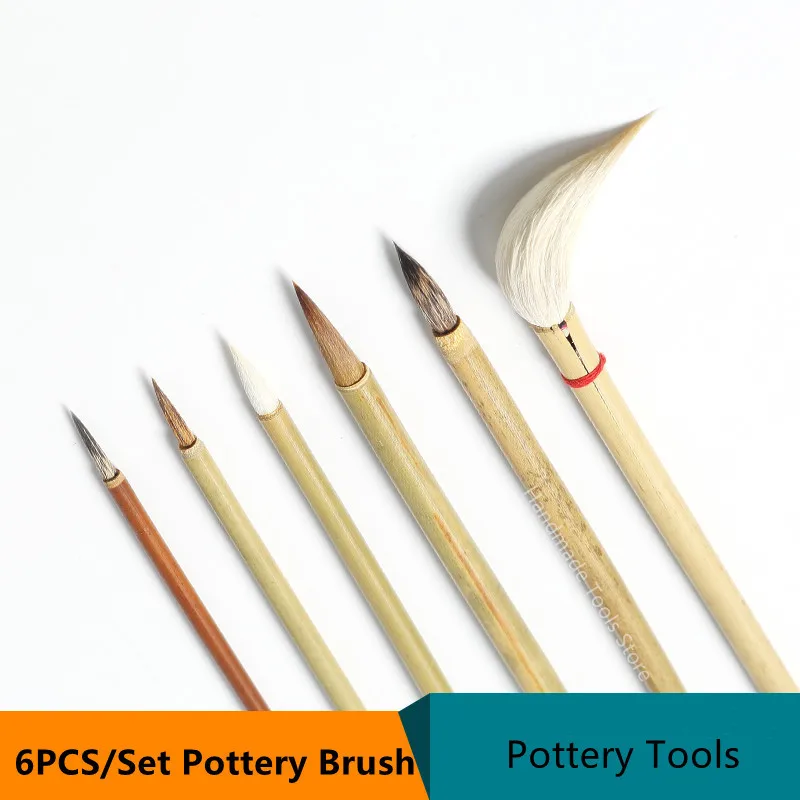 6PCS Pottery Art Painting Brush Tools Strokes Hook Line Sweeping Dust Moisturizing Complementary Color DIY Ceramic Coloring Pens
6PCS Pottery Art Painting Brush Tools Strokes Hook Line Sweeping Dust Moisturizing Complementary Color DIY Ceramic Coloring Pens