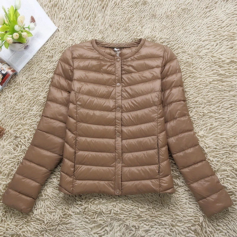 Ultra Light Women Down Jackets Round Neck Single-breasted Outerwear Portable Female Jacket Woman Down Coat Manteau Femme Hiver
Ultra Light Women Down Jackets Round Neck Single-breasted Outerwear Portable Female Jacket Woman Down Coat Manteau Femme Hiver
