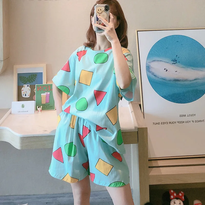 2021 New Home Women's Pajamas For Woman Summer Sleepwear Suits With Shorts Pajama Set Home Woman Clothes Pyjamas
2021 New Home Women's Pajamas For Woman Summer Sleepwear Suits With Shorts Pajama Set Home Woman Clothes Pyjamas