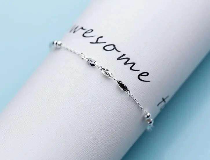 REAL. Authentic 925 Sterling Silver Fine Jewelry Leaf & Polished Lucky Beads chain Bracelet Gift Women GTLS810
REAL. Authentic 925 Sterling Silver Fine Jewelry Leaf & Polished Lucky Beads chain Bracelet Gift Women GTLS810