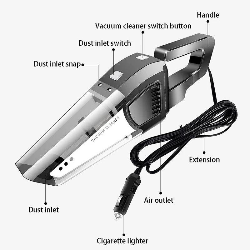Car Vacuum Cleaner Auto Handheld Portable 12V 120W Dry&Wet Vacuum Cleaner
Car Vacuum Cleaner Auto Handheld Portable 12V 120W Dry&Wet Vacuum Cleaner