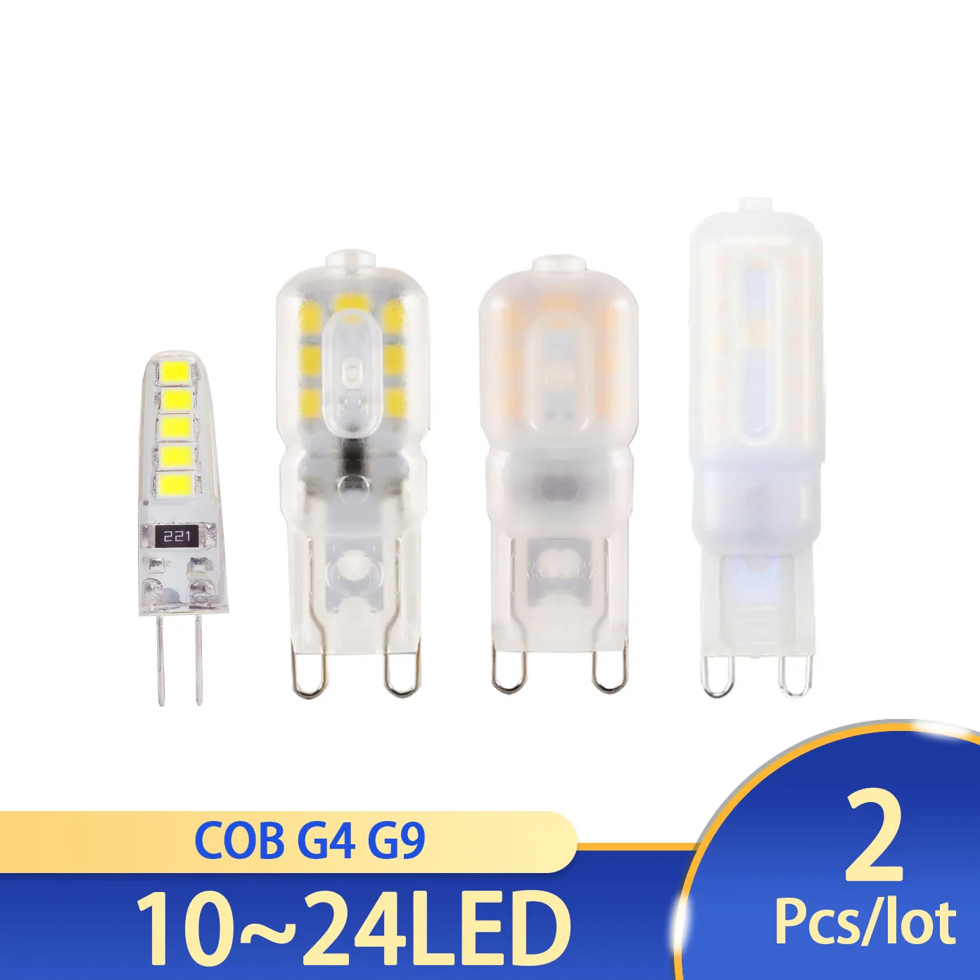 2pcs LED G4 G9 Lamp 3W 5W Mini LED Bulb AC 220V DC 12V Spotlight SMD2835 Chandelier High Quality Lighting Replace Halogen Lamps
2pcs LED G4 G9 Lamp 3W 5W Mini LED Bulb AC 220V DC 12V Spotlight SMD2835 Chandelier High Quality Lighting Replace Halogen Lamps