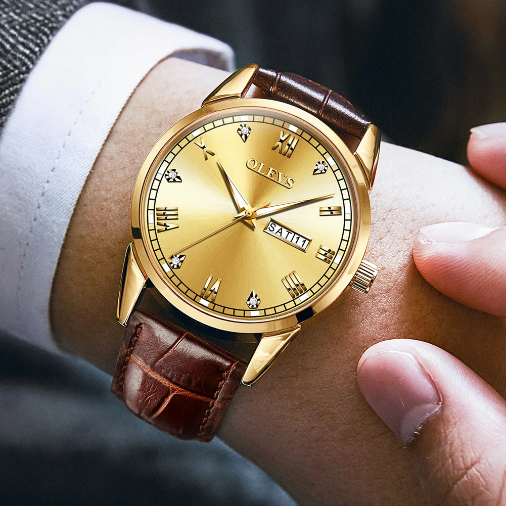 Quartz Wristwatch Gifts Men Watch Top Brand Luxury Fashion Business Breathable Leather watch for Male
Quartz Wristwatch Gifts Men Watch Top Brand Luxury Fashion Business Breathable Leather watch for Male
