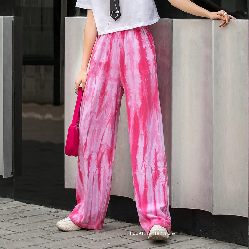 Trendy Tie-dye Contrast Color High-Waist Wide-Leg Trousers Women 2021 New Loose And Thin Drape Mopping Pants Straight-Leg Pants
Trendy Tie-dye Contrast Color High-Waist Wide-Leg Trousers Women 2021 New Loose And Thin Drape Mopping Pants Straight-Leg Pants