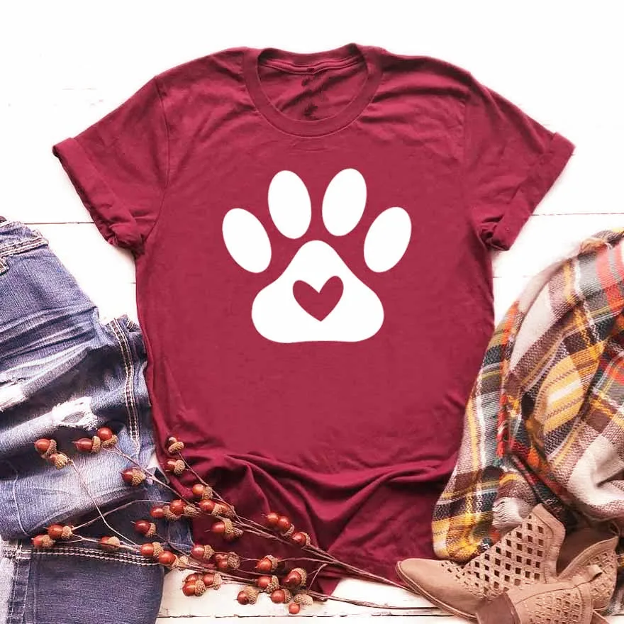 100% Pure Cotton Women T Shirt Bear Footprint Heart Printed Tshirt Ladies Short Sleeve Tee Shirt Women Female Tops Clothes
100% Pure Cotton Women T Shirt Bear Footprint Heart Printed Tshirt Ladies Short Sleeve Tee Shirt Women Female Tops Clothes