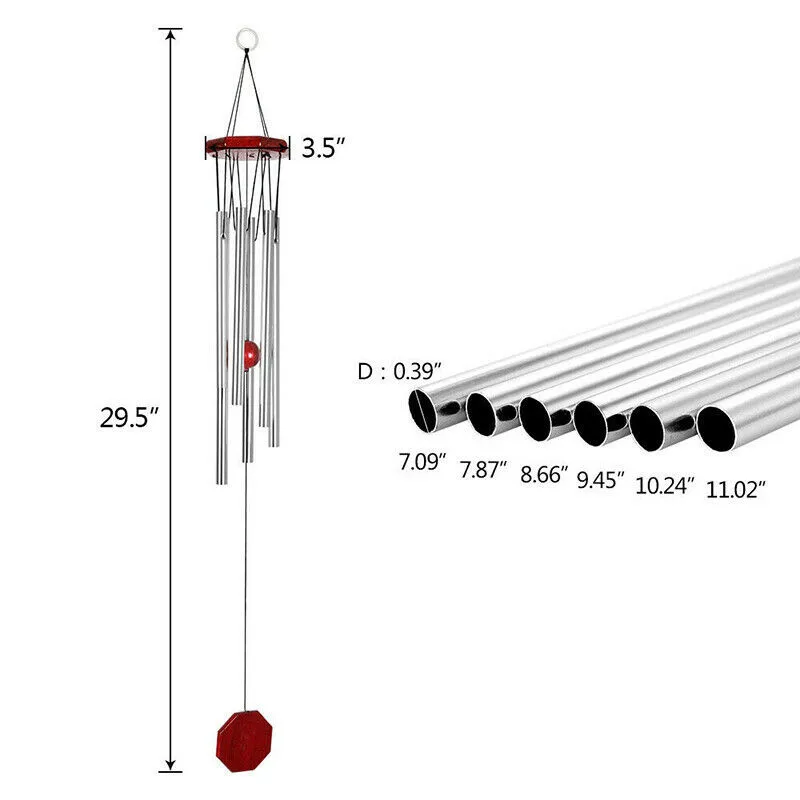 1x Silver Wind Chimes 75cm Large Deep Tone Metal Outdoor Home Garden Decoration Patio Porch New High Quality
1x Silver Wind Chimes 75cm Large Deep Tone Metal Outdoor Home Garden Decoration Patio Porch New High Quality
