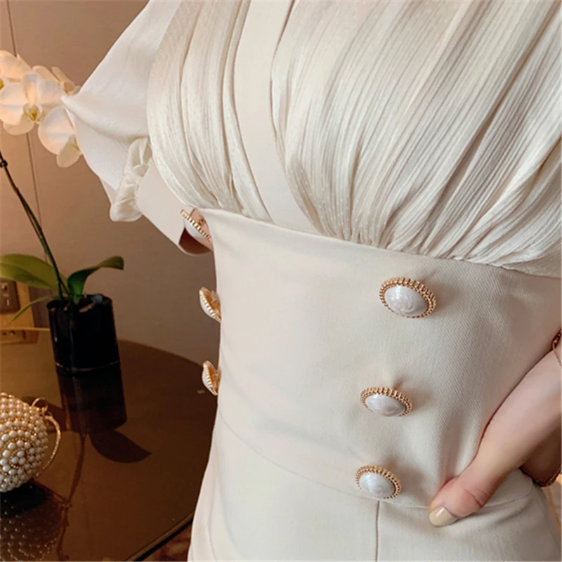 French V Neck Double Breasted Design Slim Fit Cardigans Dress Women High Waist Hip Sashes Hip-Fit Slim Dress Y154
French V Neck Double Breasted Design Slim Fit Cardigans Dress Women High Waist Hip Sashes Hip-Fit Slim Dress Y154