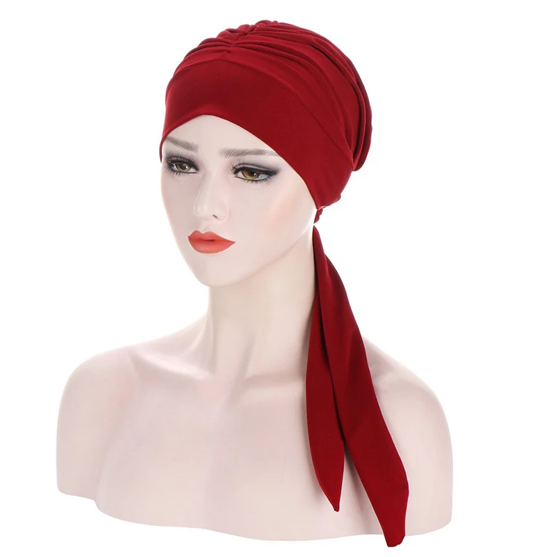 Long Tail Nagao Head Scarf Muslim Pre-Tied Hijabs Women Solid Folds Turban Ready To Wear Resuable Band Elastic Bandana Headwear
Long Tail Nagao Head Scarf Muslim Pre-Tied Hijabs Women Solid Folds Turban Ready To Wear Resuable Band Elastic Bandana Headwear