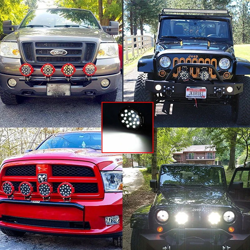 2pcs 7 Inch 51W LED Work Light Car Spot Beam Driving Fog Lamp Red Black Case For J eep ATV UAZ SUV 4WD 4x4 Truck Tractor
2pcs 7 Inch 51W LED Work Light Car Spot Beam Driving Fog Lamp Red Black Case For J eep ATV UAZ SUV 4WD 4x4 Truck Tractor