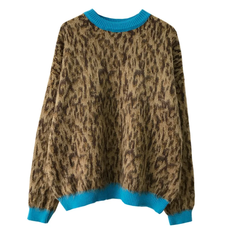 Control film web celebrity style leopard ran qiu dong han edition round collar thickening long sleeve knit coat color sweater
Control film web celebrity style leopard ran qiu dong han edition round collar thickening long sleeve knit coat color sweater