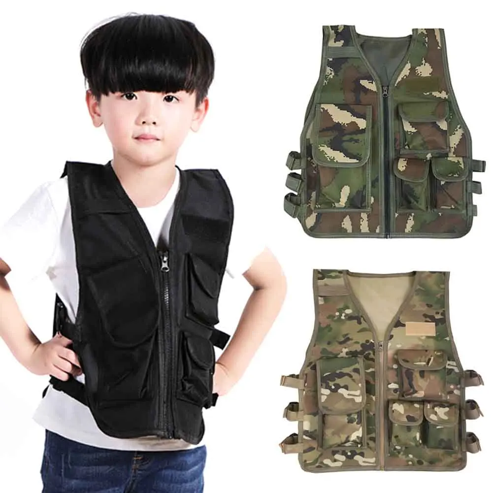 Protective Nylon Cloth Shooting Hunting Sports Zipper Children Tactical Vest Training Camping Field CS Game Adjustable
Protective Nylon Cloth Shooting Hunting Sports Zipper Children Tactical Vest Training Camping Field CS Game Adjustable